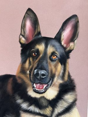 A4 Christmas portrait pastel
